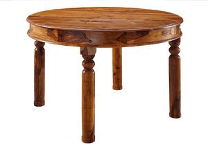 CAMBRIDGE Jedálenský stôl okrúhly akáciový, 120x120x76, medovo lakovaný