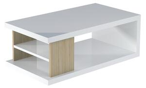 Konferenčný stolík LUKE, 110x41x60, biela/dub sonoma