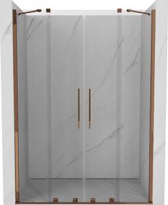 Mexen Velar Duo, posuvné dvere do otvoru 150x200 cm, 8mm číre sklo, ružové zlato, 871-150-000-02-60