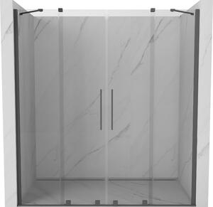Mexen Velar Duo, posuvné dvere do otvoru 170x200 cm, 8mm číre sklo, grafitová matná, 871-170-000-02-66