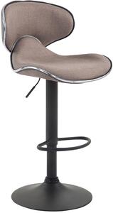 Barová stolička Las Vegas 2 ~ látka, čierna podnož Farba Sivo-hnedá (Taupe)