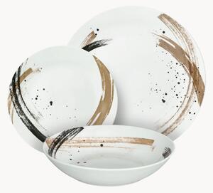 Porcelánová súprava riadu Moon, 6 osôb, 18 ks