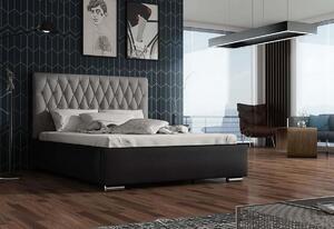 Čalúnená posteľ SIENA + rošt + matrac, Siena04 s gombíkom/Dolaro08, 180x200