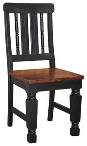 KOLONIAL Jedálenská stolička drevená, palisander