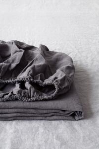 Linen Tales Ľanová plachta Dark Grey 160x200x20cm