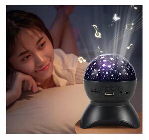 Detský projektor nočnej oblohy s Bluetooth reproduktorom, ružový
