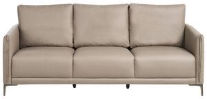 3-miestna pohovka sivobéžové látkové čalúnenie s kovovými nohami minimalistický mid-century modern štýl obývacia izba