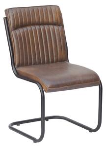 DARKNESS kožená stolička - hnedá