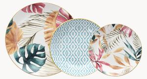 Porcelánová súprava riadu Madison Tropical Rose, 6 osôb, 18 ks