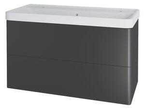 Mereo Mereo, Siena, kúpeľňová skrinka s keramickým umývadlom 101 cm, pre 2 batérie, MER-CN4322
