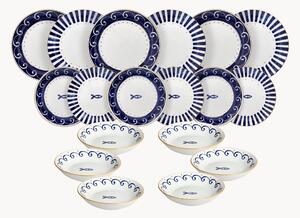 Porcelánová súprava riadu Madison Sardinia, 6 osôb, 18 ks