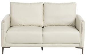 2-miestna pohovka svetlobéžové látkové čalúnenie s kovovými nohami minimalistický mid-century modern štýl obývacia izba
