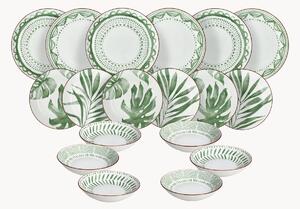 Porcelánová súprava riadu Madison Rio Verde, 6 osôb, 18 ks