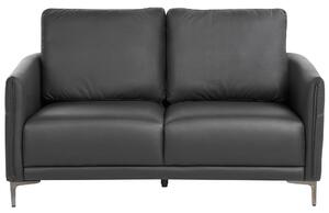 2-miestna pohovka čierne látkové čalúnenie s kovovými nohami minimalistický mid-century modern štýl obývacia izba