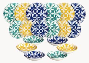 Porcelánová súprava riadu Madison Majolica, 6 osôb, 18 ks