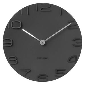 KARLSSON Nástenné hodiny On The Edge – čierne ∅ 42 cm