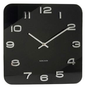 KARLSSON Nástenné hodiny Vintage – čierne 35 × 35 cm