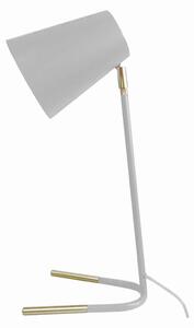 LEITMOTIV Stolná bílo-zlatá lampa Noble 25 × 15,5 × 46 cm