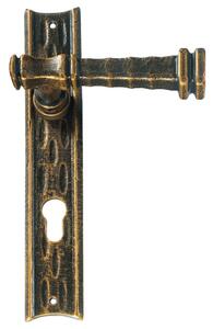 GALBUSERA Kovaná kľučka model 2220, štítové kovanie, BB/PZ/WC