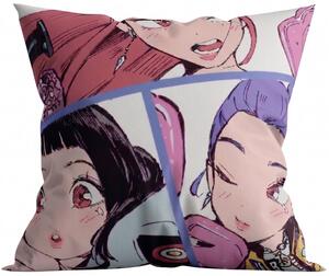 Vankúš KPop Demon Hunters HUNTR/X - Koláž dievčenského tria - 40x40 cm