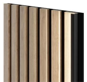 Akustické 3D lamely LED Dub Saragossa na filcovom podklade 270 × 30 cm – 7 lamiel (bez zdroja), IMPOL TRADE