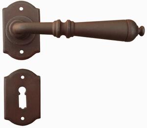 GALBUSERA Kovaná kľučka na dvere model 2701, rozetové kovanie, BB/PZ/WC