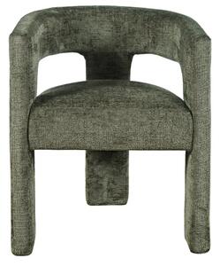 LivinHill Designové čalouněné jídelní křeslo Leith olivové