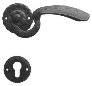 GALBUSERA Kovaná kľučka na dvere model 511, rozetové kovanie, BB/PZ/WC