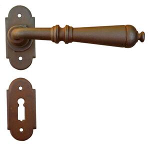 GALBUSERA Kovaná kľučka na dvere model 2698, rozetové kovanie, BB/PZ/WC