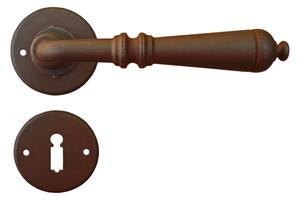 GALBUSERA Kovaná kľučka na dvere model 2699, rozetové kovanie, BB/PZ/WC