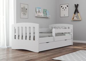 Detská posteľ s úložným priestorom Klasik 140x80 cm, biela