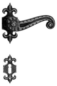 GALBUSERA Kovaná kľučka na dvere model 901, rozetové kovanie, BB/PZ/WC