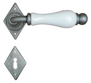 GALBUSERA Kovaná kľučka na dvere model 4-10, rozetové kovanie, BB/PZ/WC