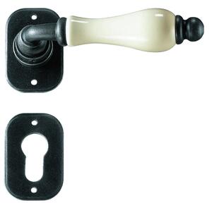 GALBUSERA Kovaná kľučka na dvere model 2621, rozetové kovanie, BB/PZ/WC