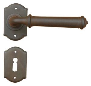 GALBUSERA Kovaná kľučka na dvere model 1902, rozetové kovanie, BB/PZ/WC