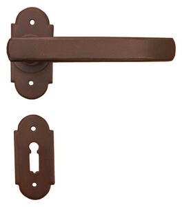 GALBUSERA Kovaná kľučka na dvere model 1811, rozetové kovanie, BB/PZ/WC