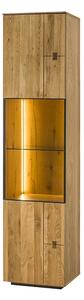 Szynaka Vitrína s LED osvětlením Minura 10 45 cm z masivu dub přírodní