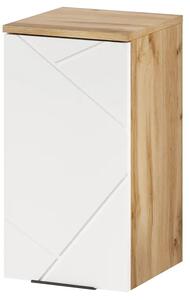 Szynaka Závěsná koupelnová skříňka Mazi 71 30 cm dub Wotan/bílá