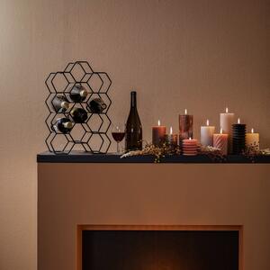 Čierny kovový regál na víno na 12 fliaš Salbris - Light & Living