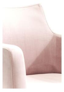 Stolička s opierkou Mode Velvet ružová 87 × 60 × 70 cm KARE DESIGN