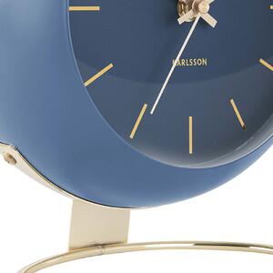 KARLSSON Stolné hodiny Globe – modré 21× 24,5 × 14 cm