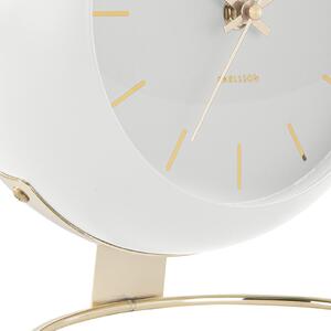 KARLSSON Stolné hodiny Globe – biele 21× 24,5 × 14 cm