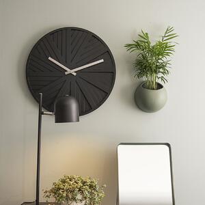 KARLSSON Nástenné hodiny Slides – čierne 40 × 2,5 cm