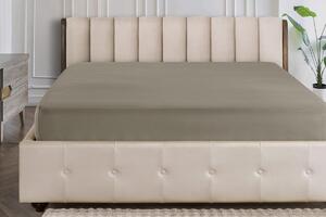 Farebné napínacie prestieradlo Klinmam Home Jersey, farba warm taupe, 100x200 cm