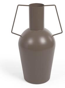 MUZZA Kovová váza Anala tmavo hnedá 43 cm