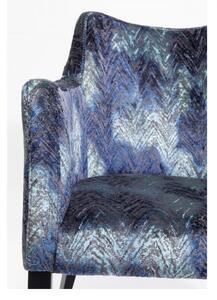 Stolička s područkami Black Mode Fancy – modrá 87 × 60 × 70 cm