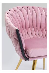 Ružová Stolička s operkou Knot – béžová 81 × 62 × 59 cm KARE DESIGN