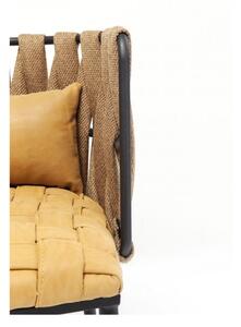 Stolička s područkami Cheerio vrátane vankúša – žltá 75 × 55 × 52 cm KARE DESIGN