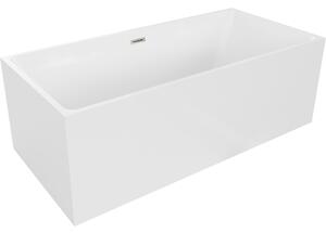 Mexen Nita, voľne stojaca vaňa 170 x 80 cm, biela, brúsená oceľ prepad, 52091708000-97