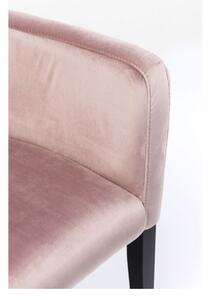 Stolička s područkami Black Mode Velvet – béžová 87 × 60 × 70 cm
